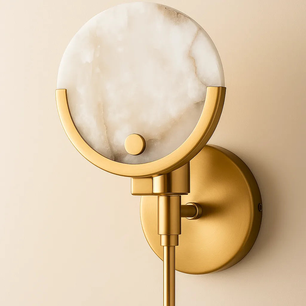 Wall Lamp Gold Marble Copper Modern Brilliance