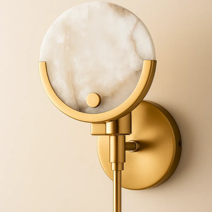 Wall Lamp Gold Marble Copper Modern Brilliance