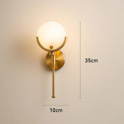 Wall Lamp Gold Marble Copper Modern Brilliance