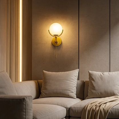 Wall Lamp Gold Marble Copper Modern Brilliance