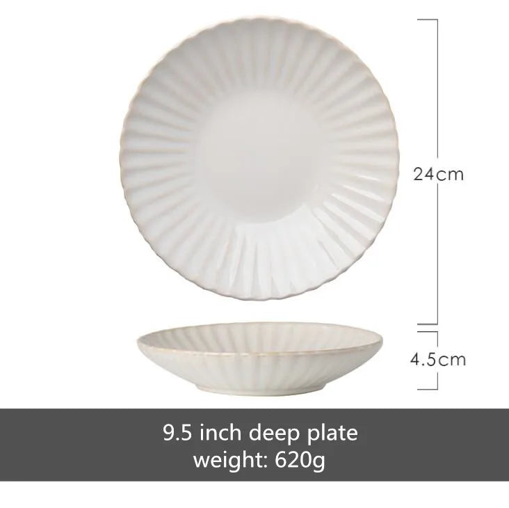 Plates Ceramic Petal Shape Florence Grace