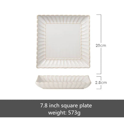 Plates Ceramic Petal Shape Florence Grace