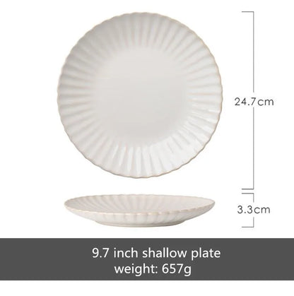 Plates Ceramic Petal Shape Florence Grace