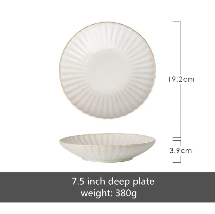 Plates Ceramic Petal Shape Florence Grace