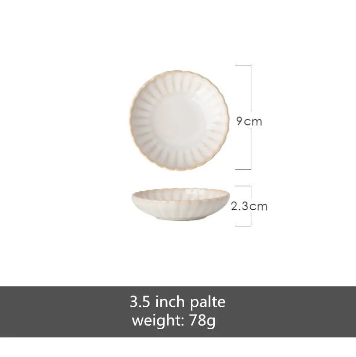 Plates Ceramic Petal Shape Florence Grace