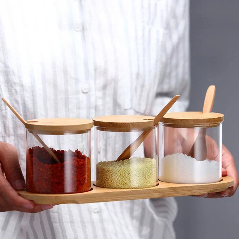 Glass Spice Jars Set Valencia Heritage