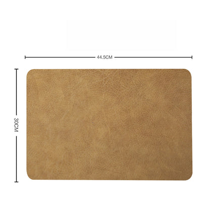 Elegant Double-Layer PVC Leather Placemats – Set of 6
