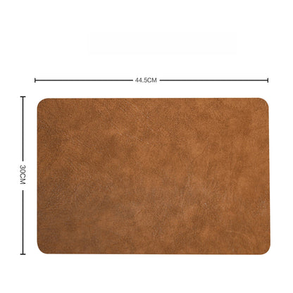 Elegant Double-Layer PVC Leather Placemats – Set of 6
