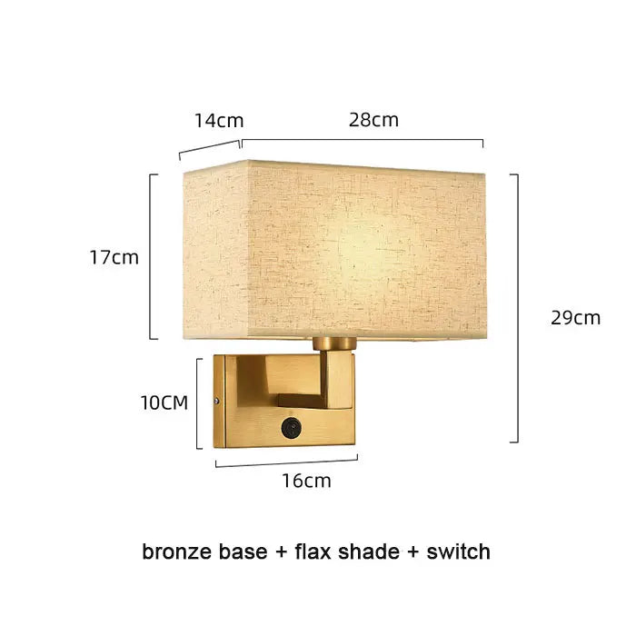 Wall Lamp Minimalist Fabric Shade Modern Refuge