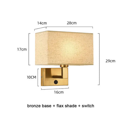 Wall Lamp Minimalist Fabric Shade Modern Refuge