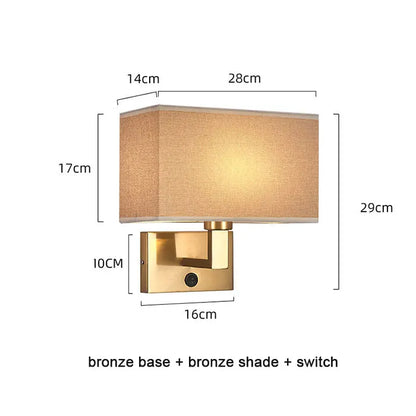 Wall Lamp Minimalist Fabric Shade Modern Refuge