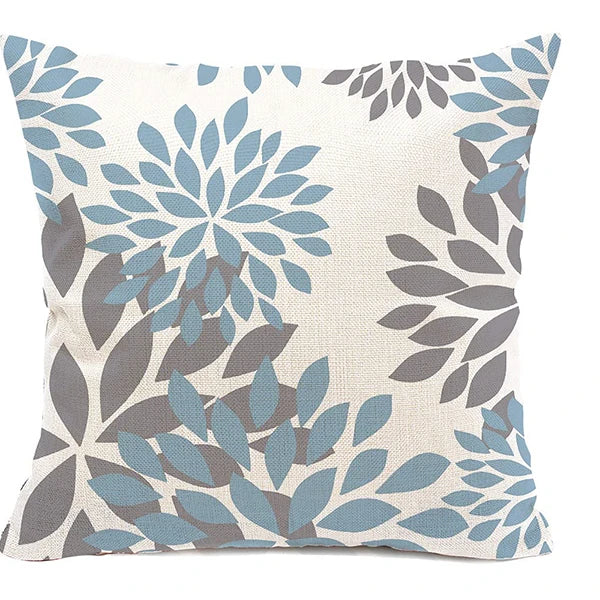 Pillow Cover Blue Linen Elegance