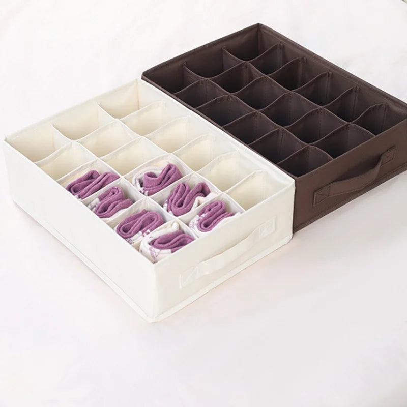 Bedroom Organizer Ivory Multi-Grid Storage Box