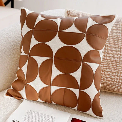 Pillow Cover Bordeaux French Stamped Brown Elegance