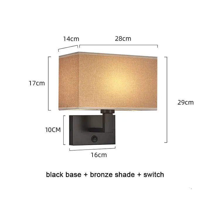 Wall Lamp Minimalist Fabric Shade Modern Refuge