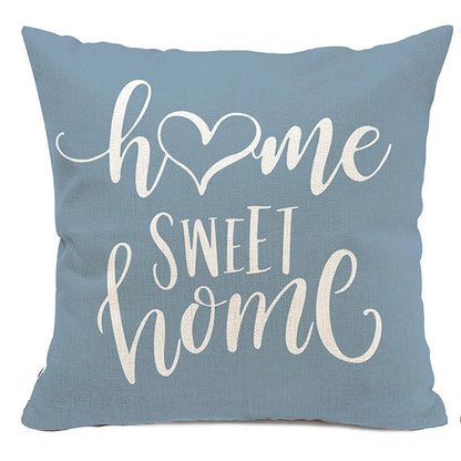 Pillow Cover Blue Linen Elegance