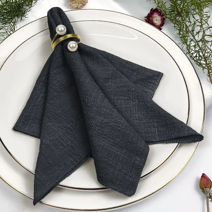 Amélie Linen Napkin Set – 6 Pieces, 30x30cm, Elegant Wedding & Daily Use