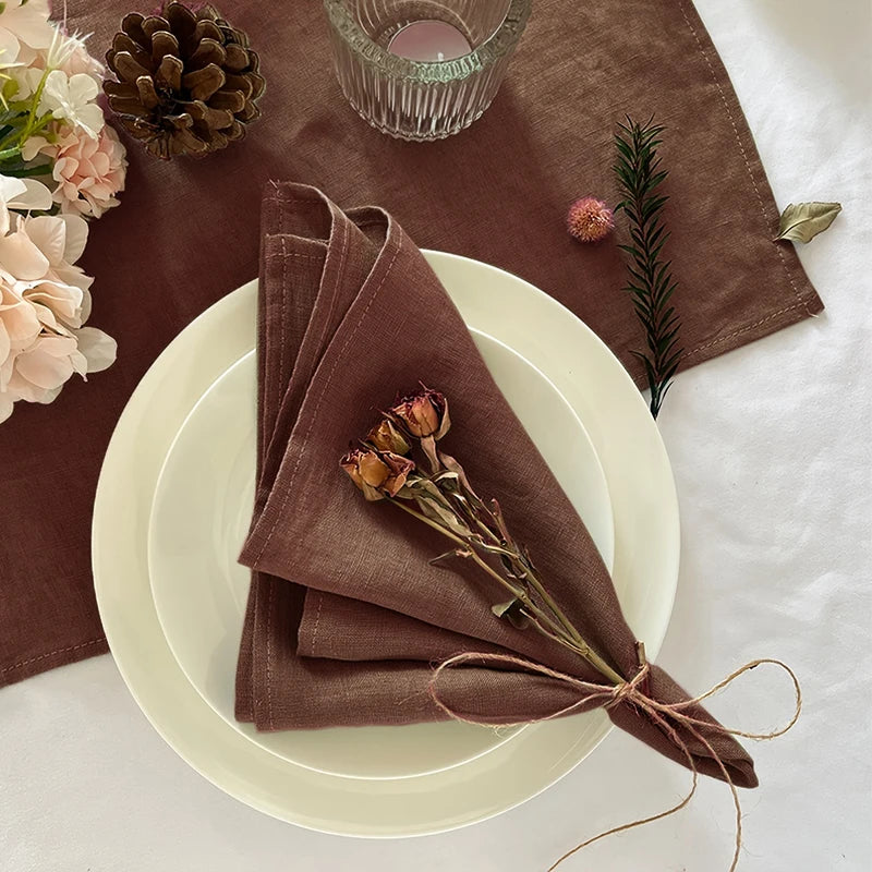 Aurora Linen Napkin Set – Timeless Elegance