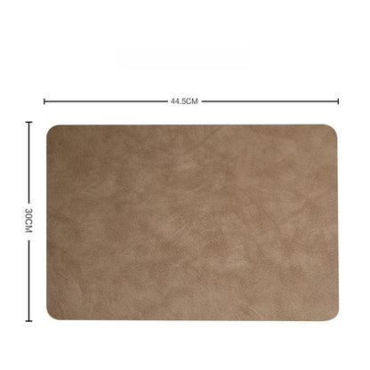 Elegant Double-Layer PVC Leather Placemats – Set of 6