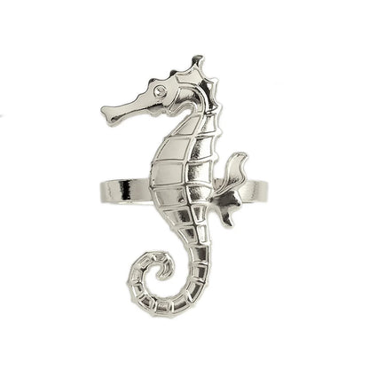 Nautica Ensemble – Silver Marine Life Napkin Rings - 6 pcs