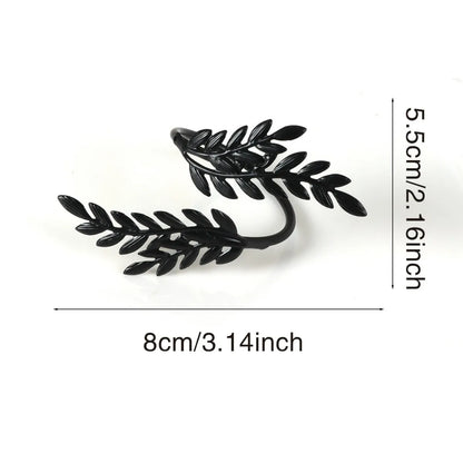 Wheatley Set – Premium Wheat Leaf Napkin Rings - 12 Pcs