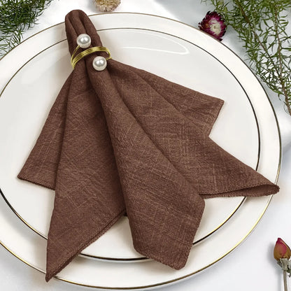 Amélie Linen Napkin Set – 6 Pieces, 30x30cm, Elegant Wedding & Daily Use