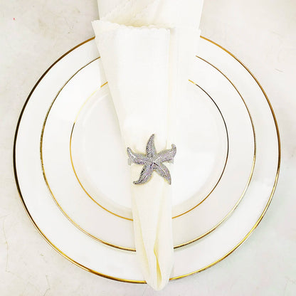 Nautica Ensemble – Silver Marine Life Napkin Rings - 6 pcs