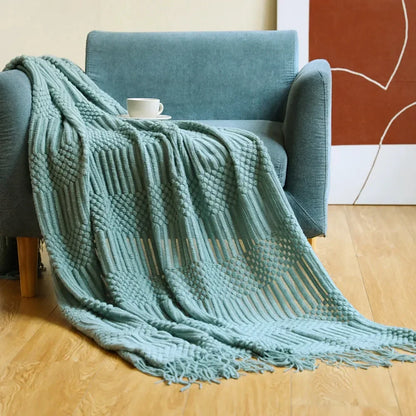 Blanket Magnolia Knitted Fluffy Throw