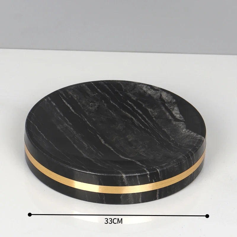 Bathroom Accessories Marble Black Gold Noble Essence