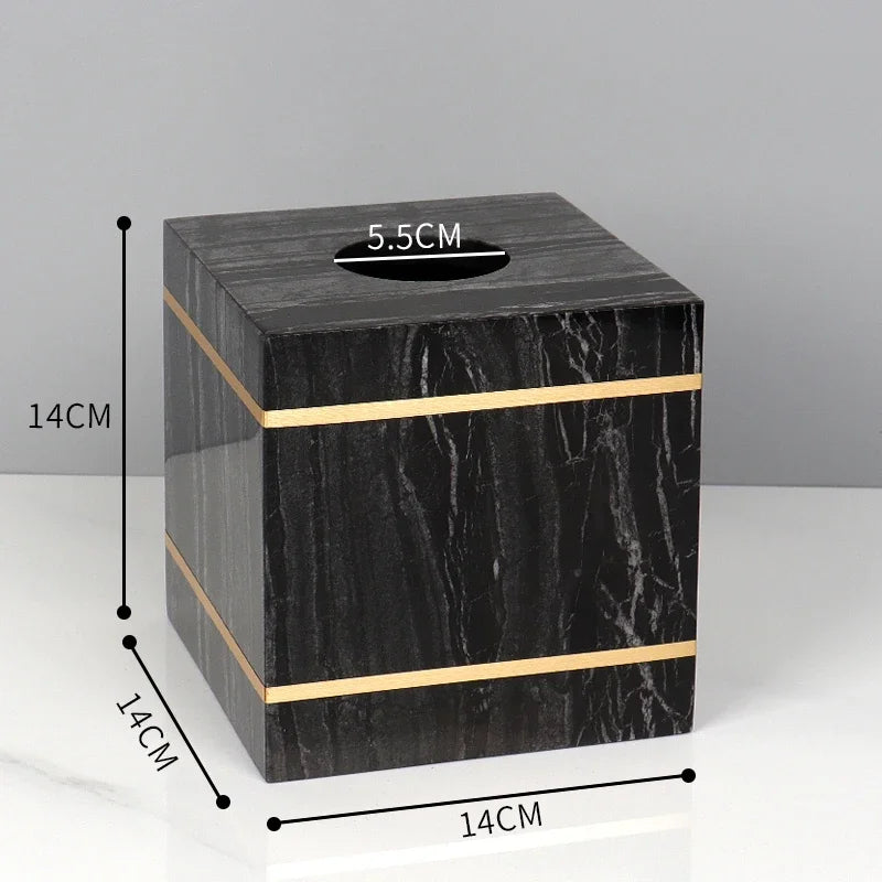 Bathroom Accessories Marble Black Gold Noble Essence