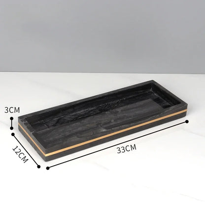 Bathroom Accessories Marble Black Gold Noble Essence