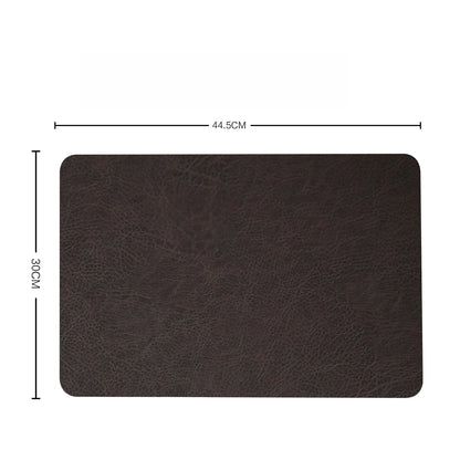 Elegant Double-Layer PVC Leather Placemats – Set of 6