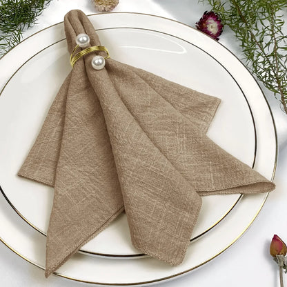 Amélie Linen Napkin Set – 6 Pieces, 30x30cm, Elegant Wedding & Daily Use