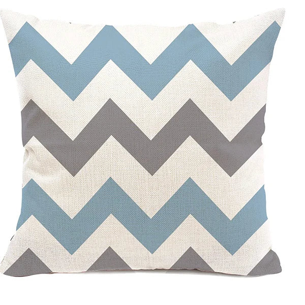 Pillow Cover Blue Linen Elegance