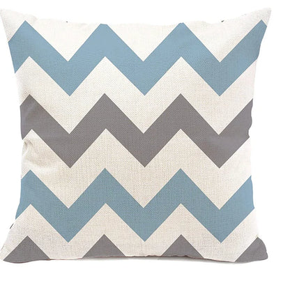 Pillow Cover Blue Linen Elegance