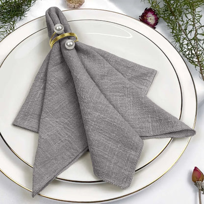 Amélie Linen Napkin Set – 6 Pieces, 30x30cm, Elegant Wedding & Daily Use