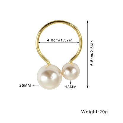 Éclat Gold Pearl Napkin Ring Collection – Elegant Table Decor