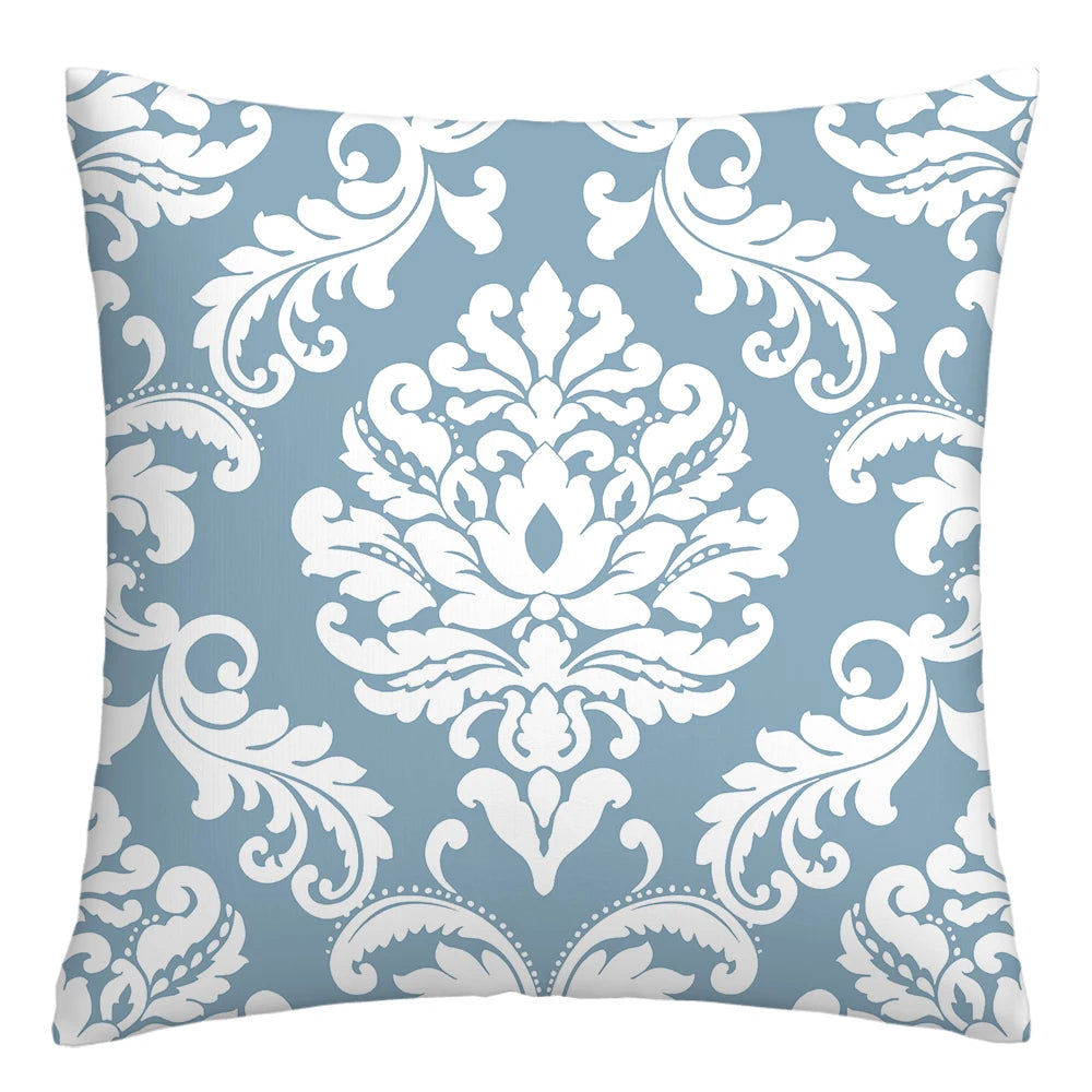 Pillow Cover Blue Linen Elegance