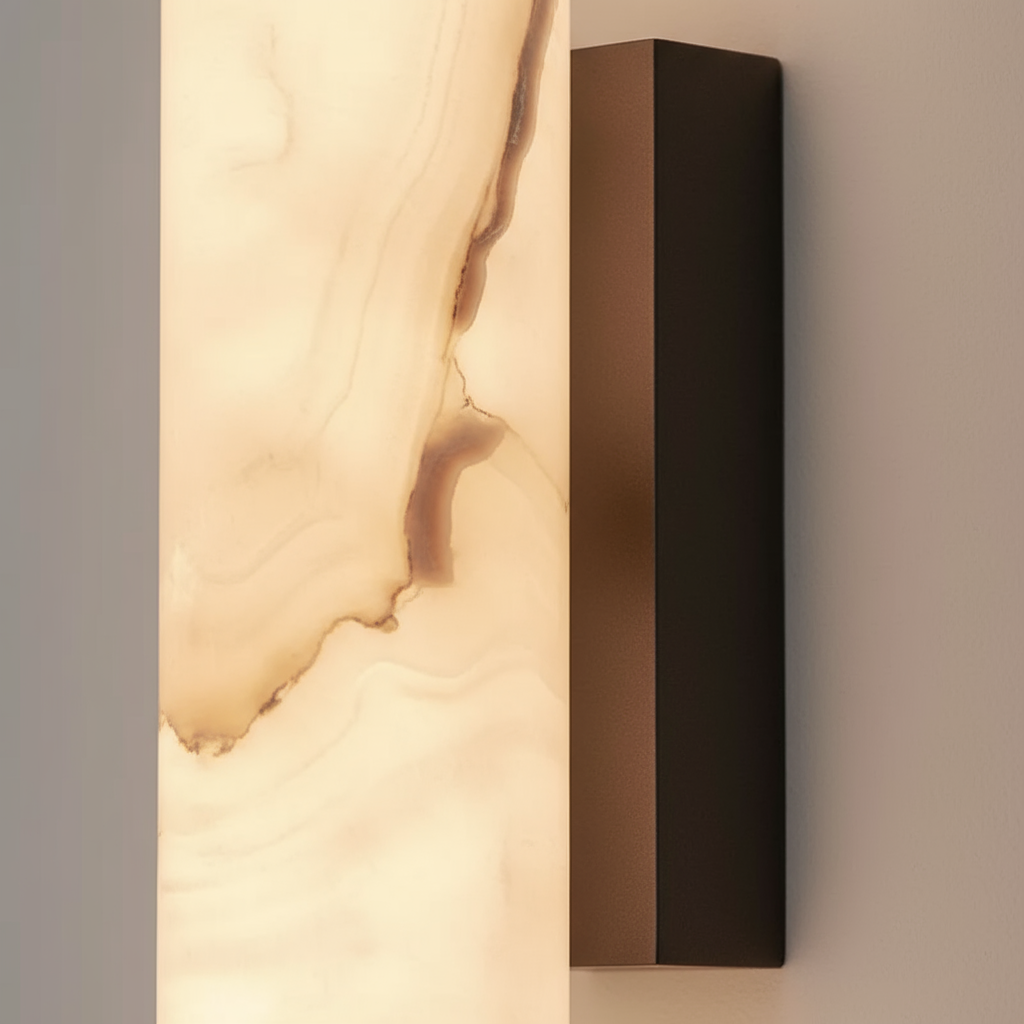 Wall Lamp Marble Black Gold Luxe Radiance