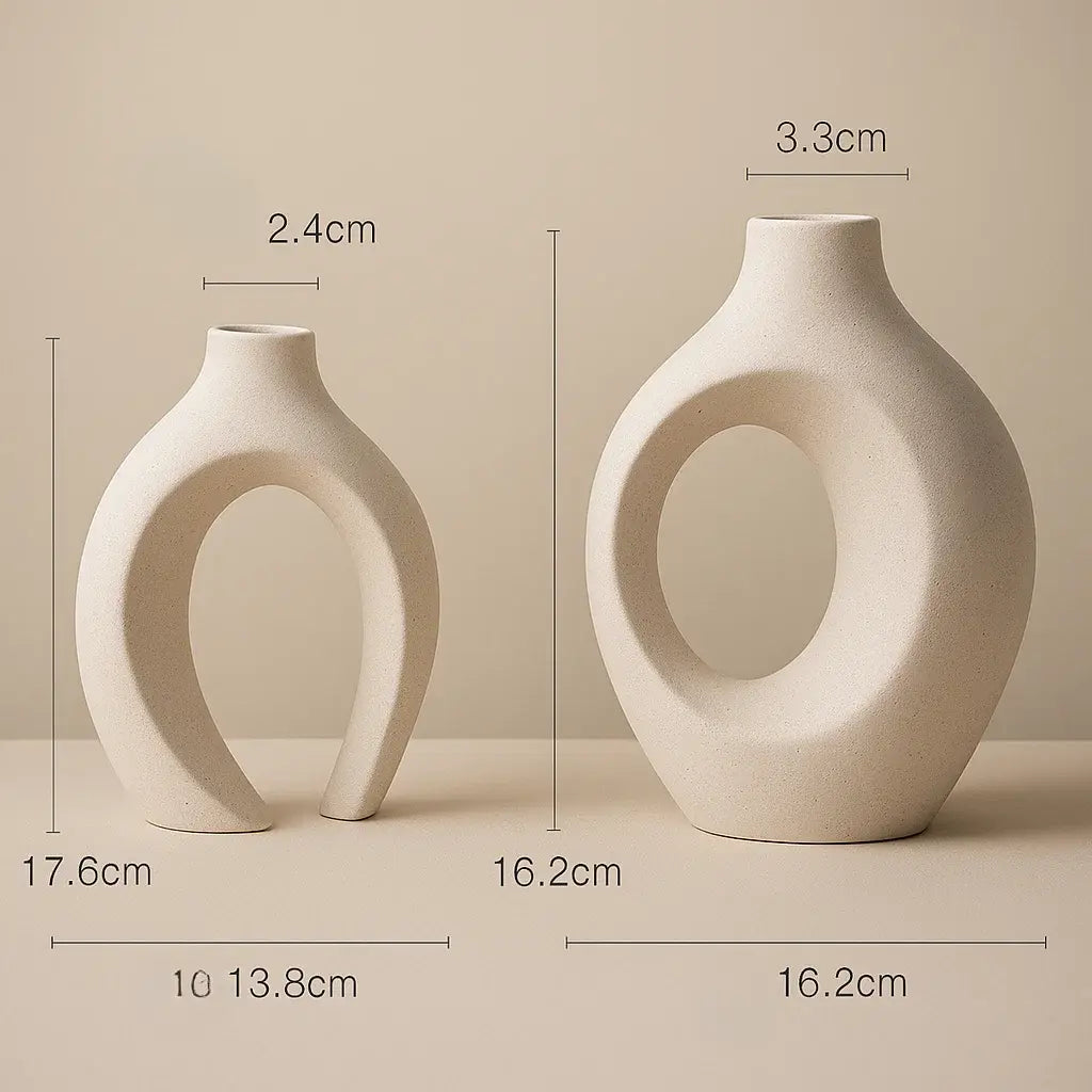 Vase Ceramic Nordic Hollow Modern Elegance
